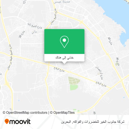 خريطة شركة جانوب الخير للخضروات والفواكه