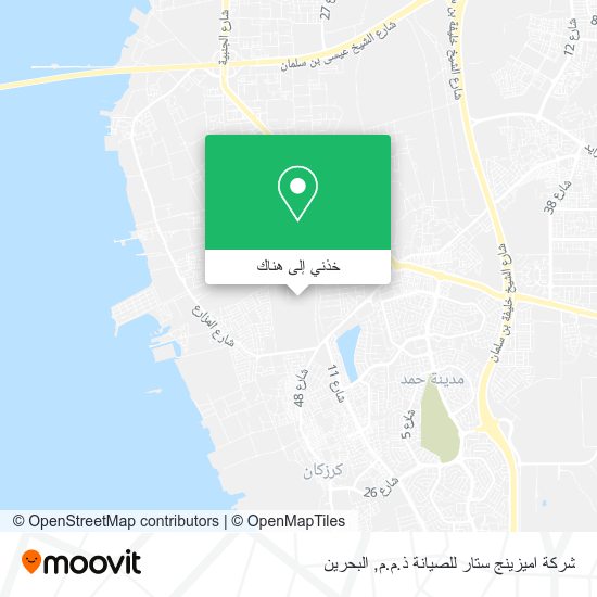 خريطة شركة اميزينج ستار للصيانة ذ.م.م