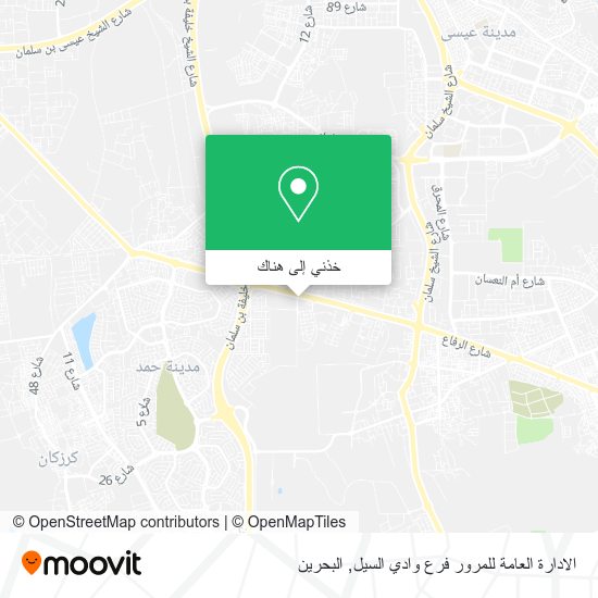 خريطة الادارة العامة للمرور فرع وادي السيل
