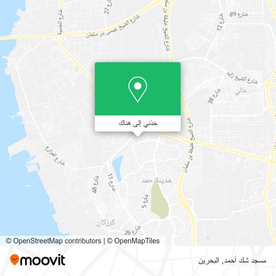 خريطة مسجد شك أحمد