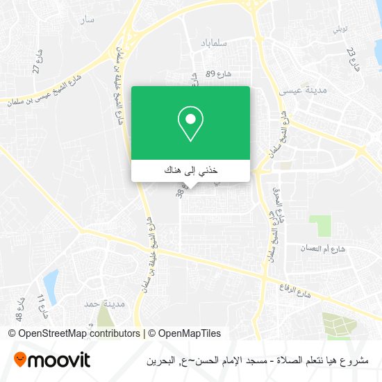 خريطة مشروع هيا نتعلم الصلاة - مسجد الإمام الحسن~ع