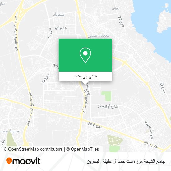 خريطة جامع الشيخة موزة بنت حمد آل خليفة