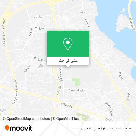 خريطة مسجد مدينة عيسى الرياضي