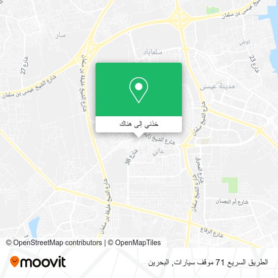 خريطة الطريق السريع 71 موقف سيارات