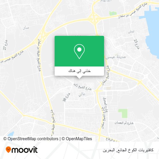 خريطة كافتيريات الكوخ الجائع