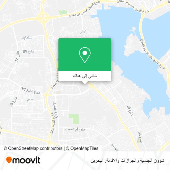 خريطة شؤون الجنسية والجوازات والإقامة