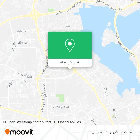 خريطة مكتب تجديد الجوازات