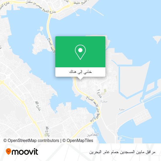 خريطة مرافق مابين المسجدين حمام عام
