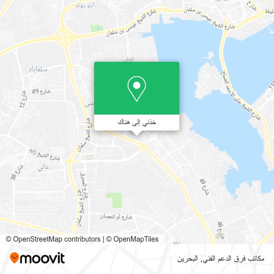 خريطة مكاتب فرق الدعم الفني
