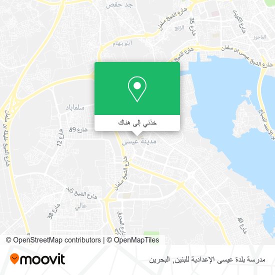 خريطة مدرسة بلدة عيسى الإعدادية للبنين