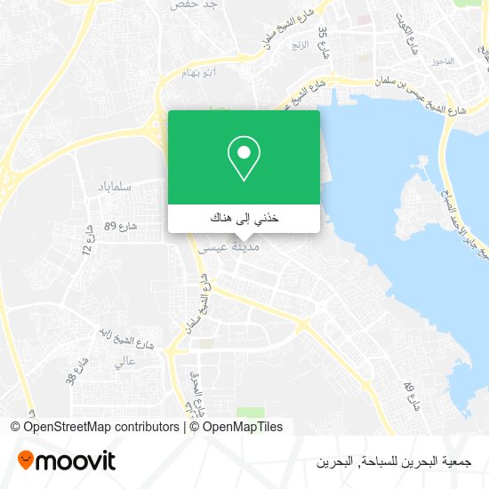 خريطة جمعية البحرين للسباحة