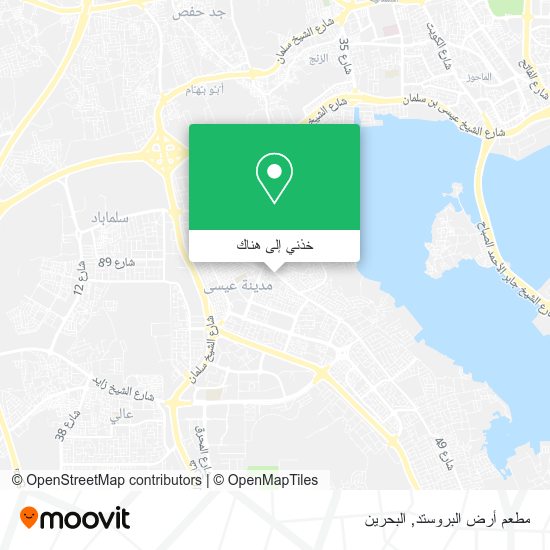 خريطة مطعم أرض البروستد