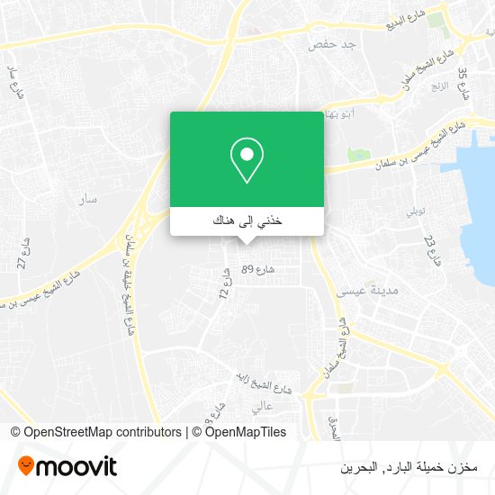 خريطة مخزن خميلة البارد