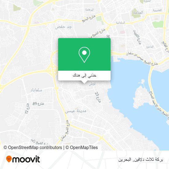 خريطة بركة ثلاث دلافين