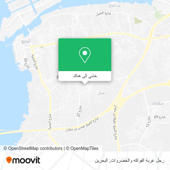خريطة رجل عربة الفواكه والخضروات
