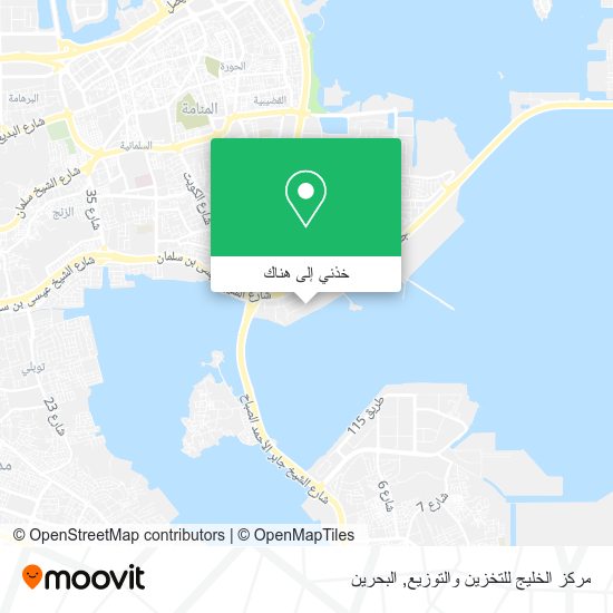 خريطة مركز الخليج للتخزين والتوزيع