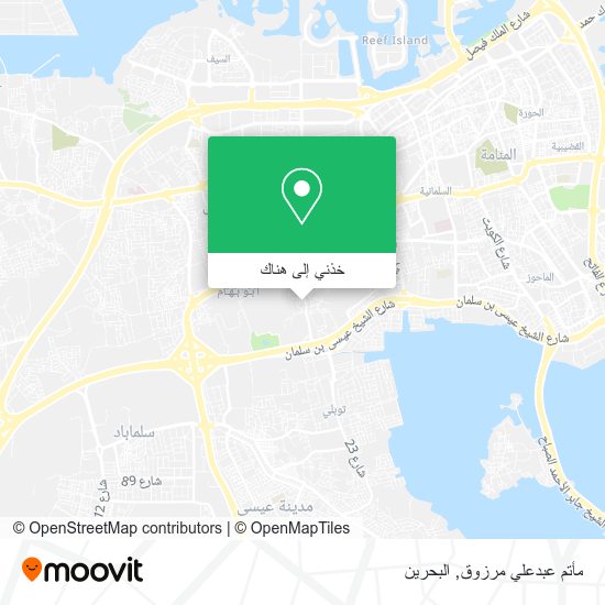 خريطة مأتم عبدعلي مرزوق