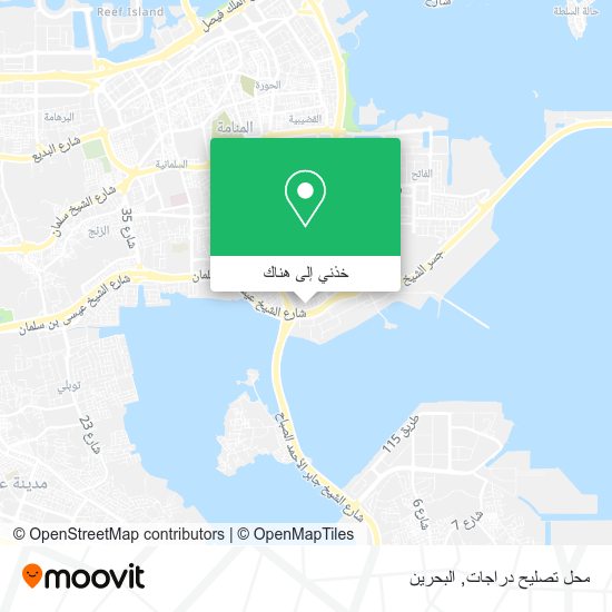 خريطة محل تصليح دراجات