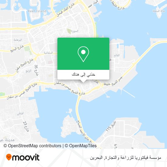 خريطة مؤسسة فيكتوريا للزراعة والتجارة