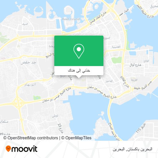 خريطة البحرين باكستان