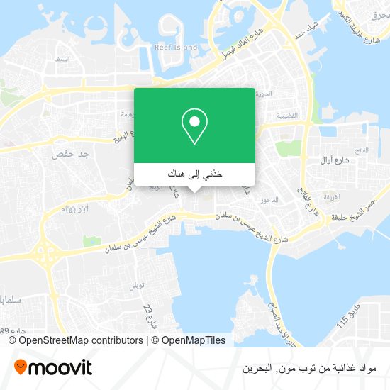 خريطة مواد غذائية من توب مون