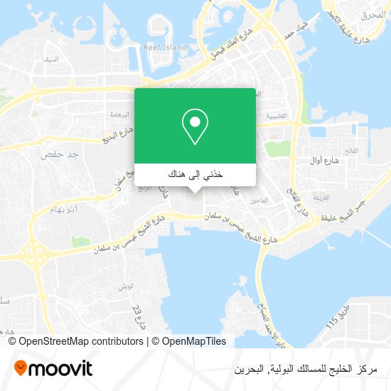 خريطة مركز الخليج للمسالك البولية