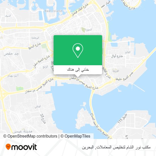 خريطة مكتب نور الشام لتخليص المعاملات