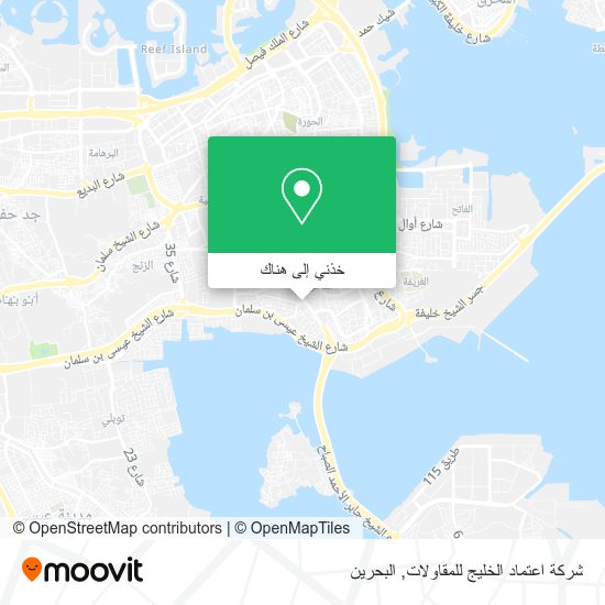 خريطة شركة اعتماد الخليج للمقاولات