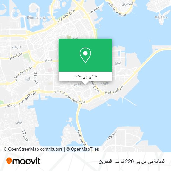 خريطة المنامة بي اس بي 220 ك ف