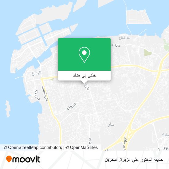 خريطة حديقة الدكتور علي الزيرة