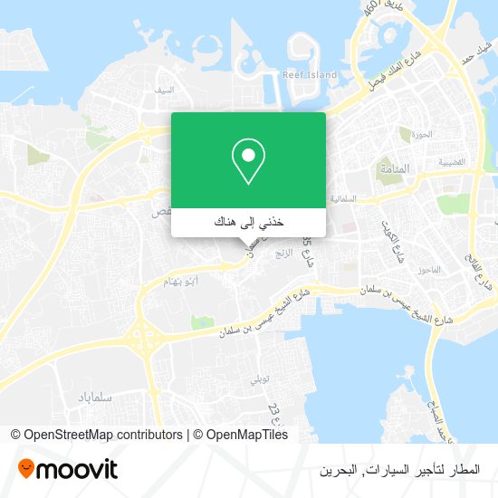 خريطة المطار لتأجير السيارات