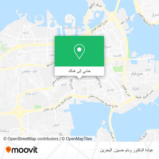 خريطة عيادة الدكتور وئام حسين