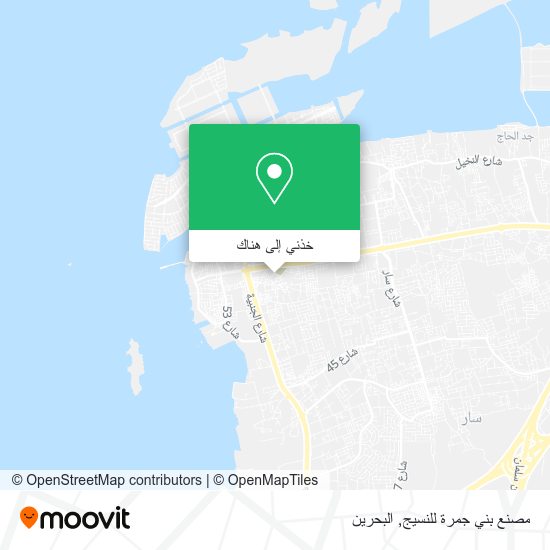 خريطة مصنع بني جمرة للنسيج