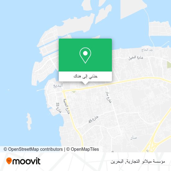 خريطة مؤسسة ميلانو التجارية