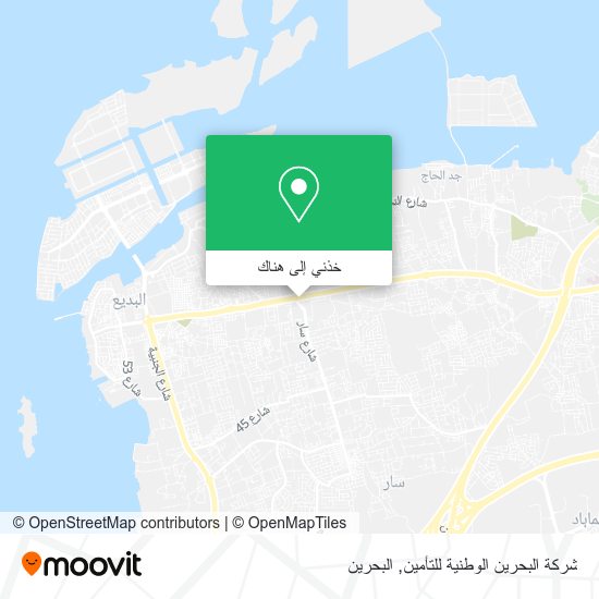 خريطة شركة البحرين الوطنية للتأمين
