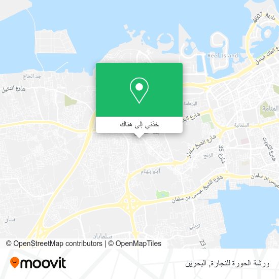 خريطة ورشة الحورة للنجارة