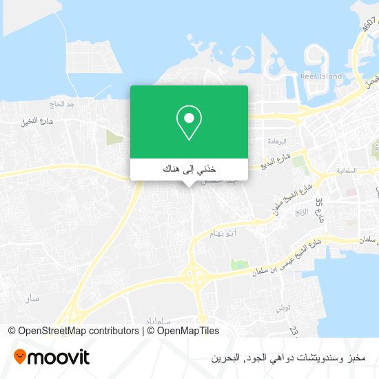 خريطة مخبز وسندويتشات دواهي الجود