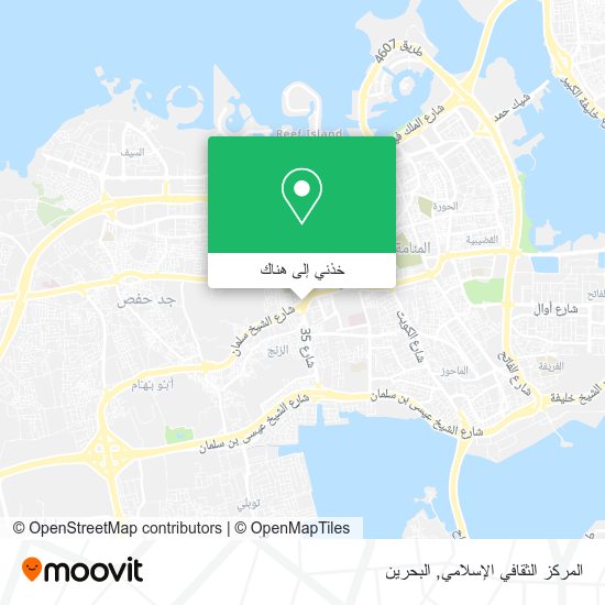 خريطة المركز الثقافي الإسلامي