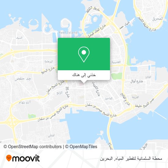 خريطة محطة السلمانية لتقطير المياه