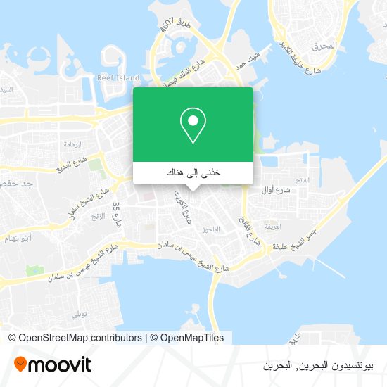 خريطة بيوتنسيدون البحرين