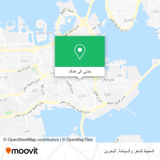 خريطة المحيط للسفر والسياحة