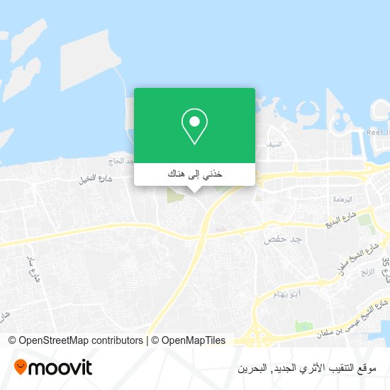 خريطة موقع التنقيب الأثري الجديد