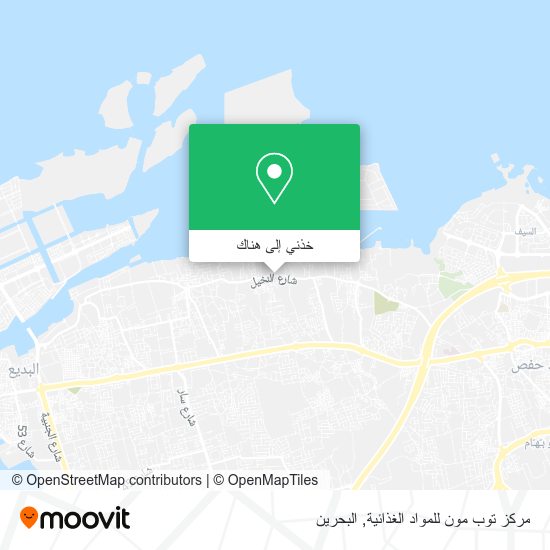 خريطة مركز توب مون للمواد الغذائية