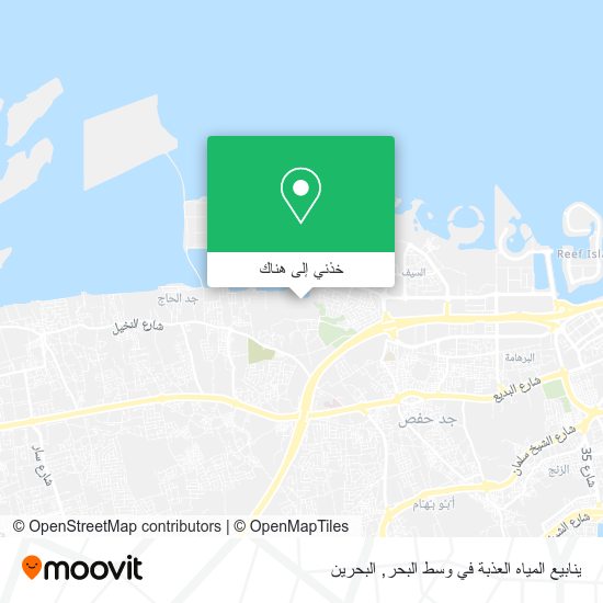 خريطة ينابيع المياه العذبة في وسط البحر