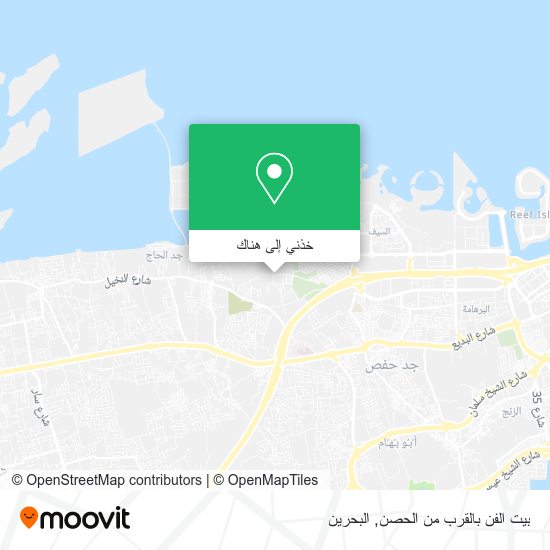 خريطة بيت الفن بالقرب من الحصن