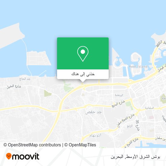 خريطة بوتس الشرق الأوسط