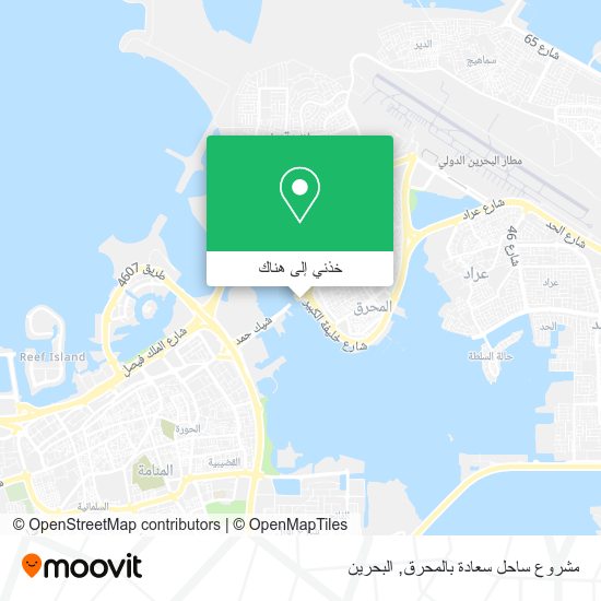 خريطة مشروع ساحل سعادة بالمحرق