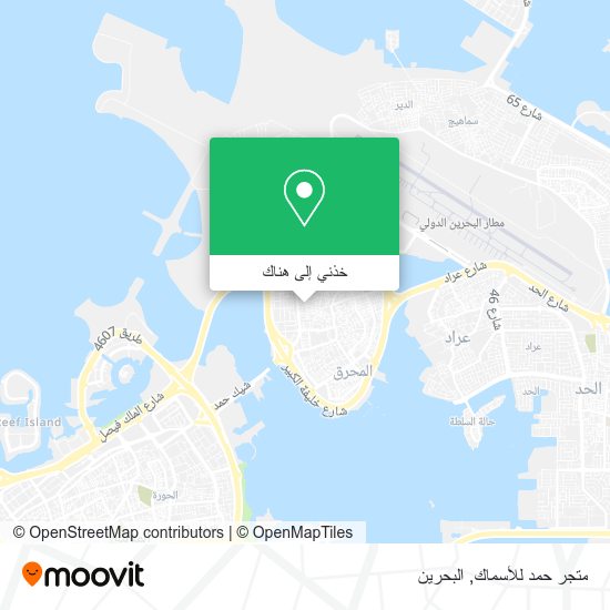 خريطة متجر حمد للأسماك