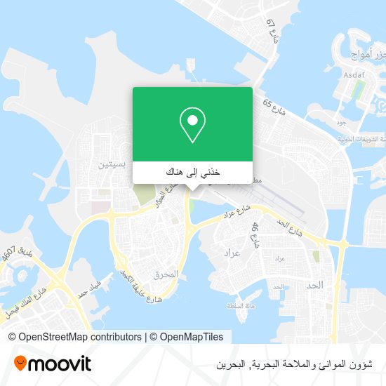 خريطة شؤون الموانئ والملاحة البحرية