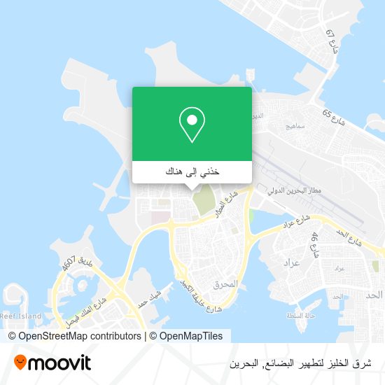 خريطة شرق الخليز لتطهير البضائع